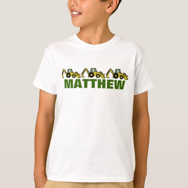 T-shirt Backhoes para Matthew (Frente)