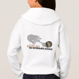 T-shirt "backprint incompreensível do HOODIE" das meninas