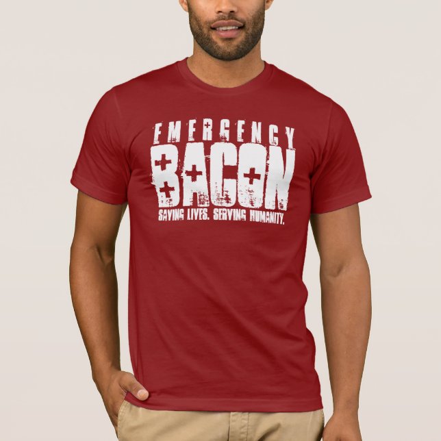 T-shirt Bacon da emergência (Frente)