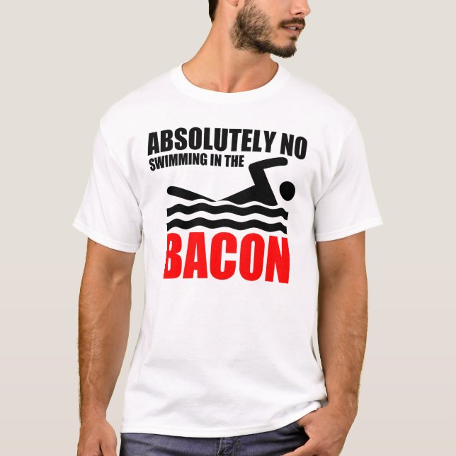 T-shirt Bacon divertido (Frente)