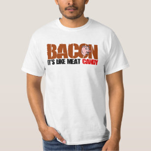 T-shirt Bacon é como doces da carne