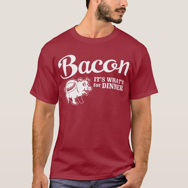 T-shirt bacon - é o que é para o comensal (Frente)