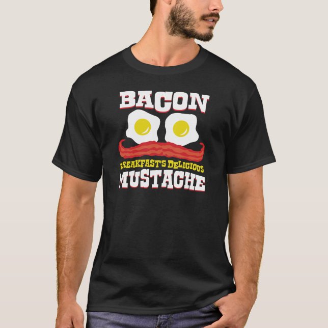 T-shirt Bacon Mustache (Frente)