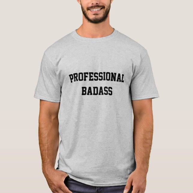 T-shirt badass profissionais (Frente)