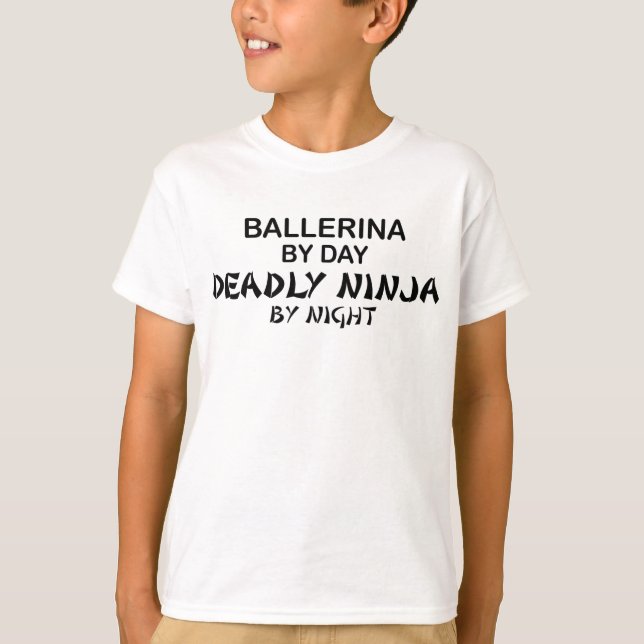 T-shirt Bailarina Ninja mortal em a noite (Frente)