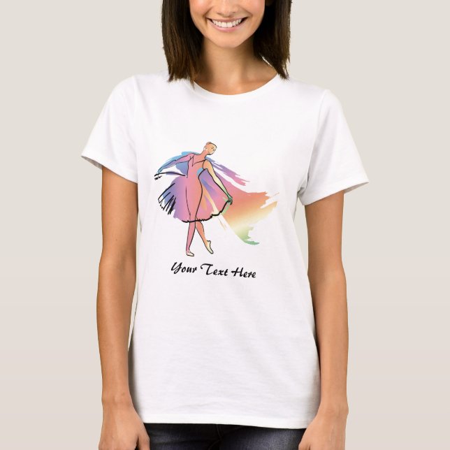 T-shirt Bailarina Pastel (customizável) (Frente)