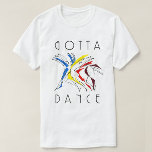 T-shirt Bailarinos Abstratos Dançando - Obra de Arte para