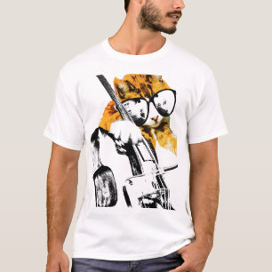 T-shirt baixo do gato