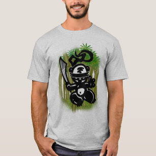 T-shirt Balançar-Bambu-Panda-Estilo