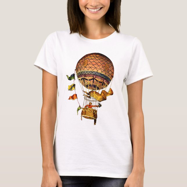 T-shirt Balão de Ar Quente com Bandeiras (Frente)