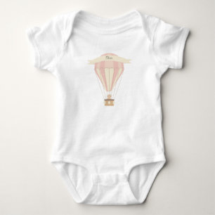 T-shirt Balão de ar quente rosa personalizado