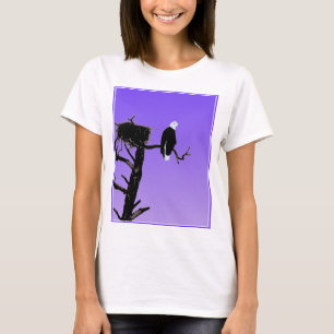 T-shirt Bald Eagle em Sunset - Arte original sobre a vida 