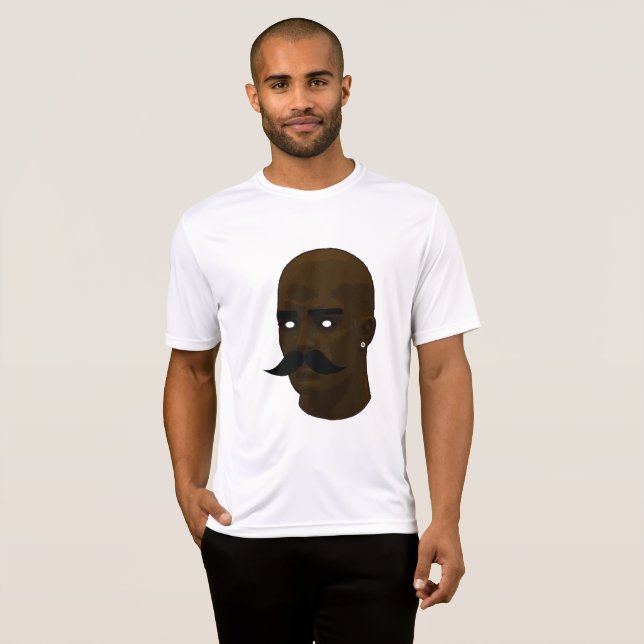 T-shirt Bald Mustache (Frente Completa)