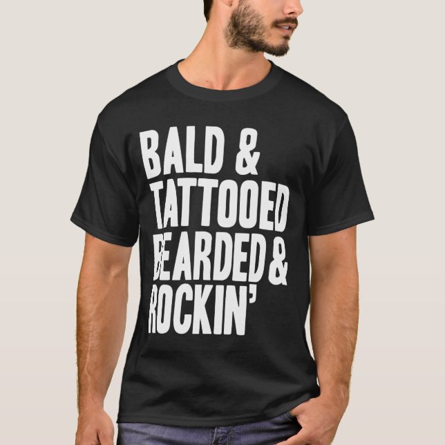 T-shirt Bald & Rockin (Frente)