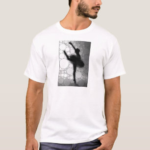 T-shirt Balé Black White Dancing Ballerina