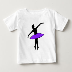 T-shirt Balé Roxo Tutu Ballerina Dançarino Dançarino