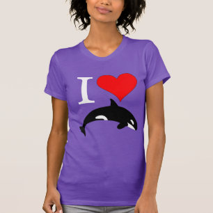 T-shirt Baleia Assassina Orca Amor Coração