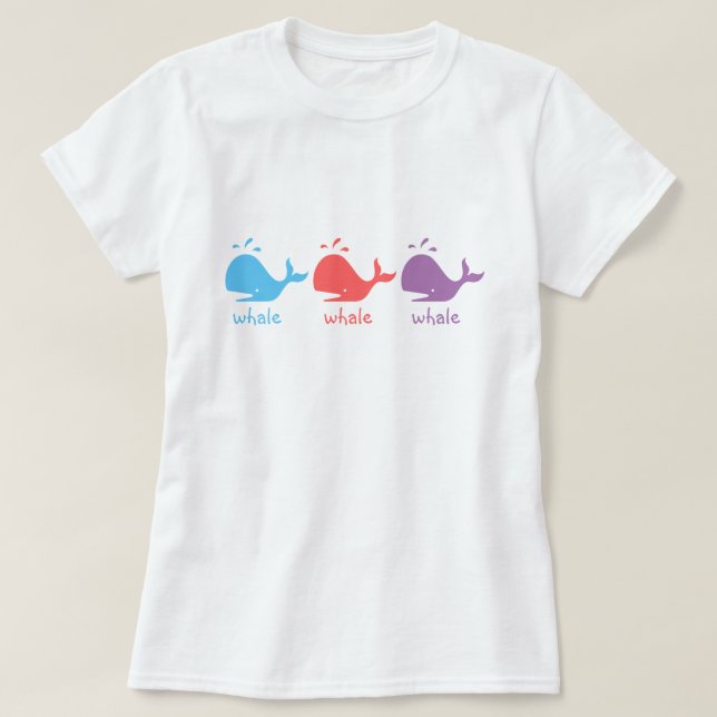 T-shirt Baleia da baleia da baleia (Frente do Design)