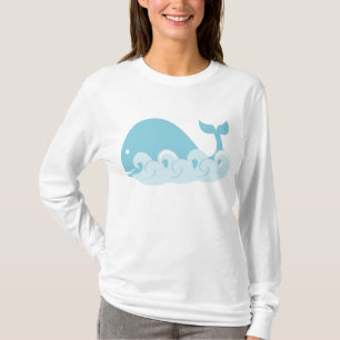 T-shirt Baleia e ondas