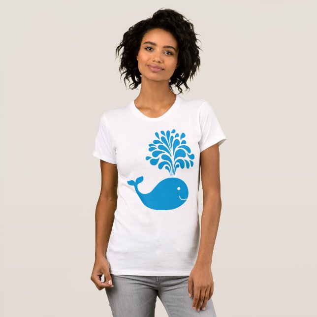 T-shirt Baleia engraçada (Frente Completa)