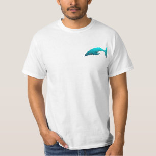 T-shirt Baleia traseira da corcunda - azul