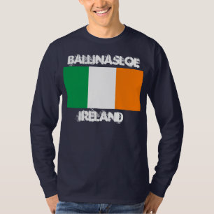 T-shirt Ballinasloe, Ireland com bandeira irlandesa