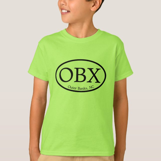 T-shirt Bancos exteriores de OBX ovais (Frente)