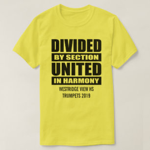 T-shirt Banda   dividido e unido