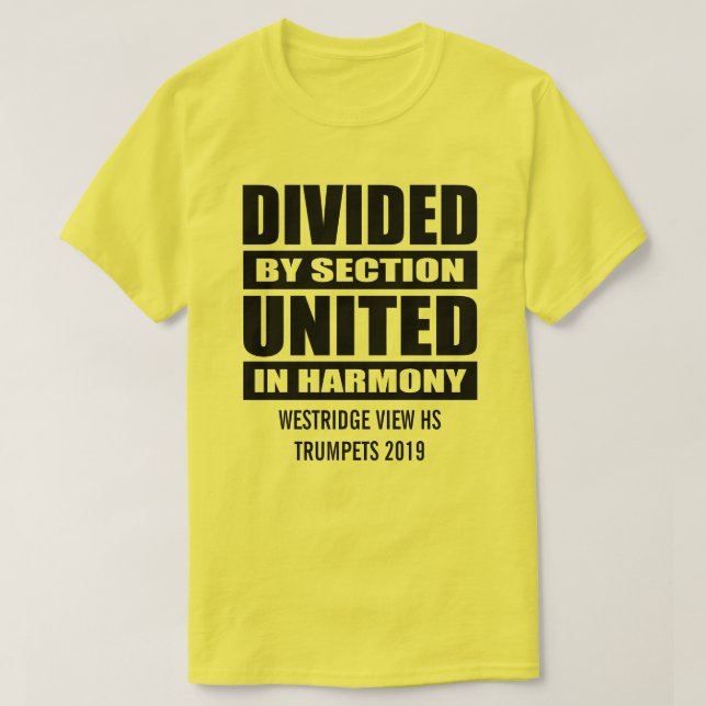 T-shirt Banda | Divididos e Unidos (Frente do Design)