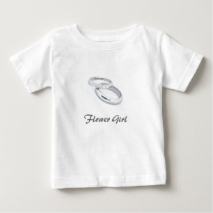 T-shirt Bandas De Casamento De Flor/Prata
