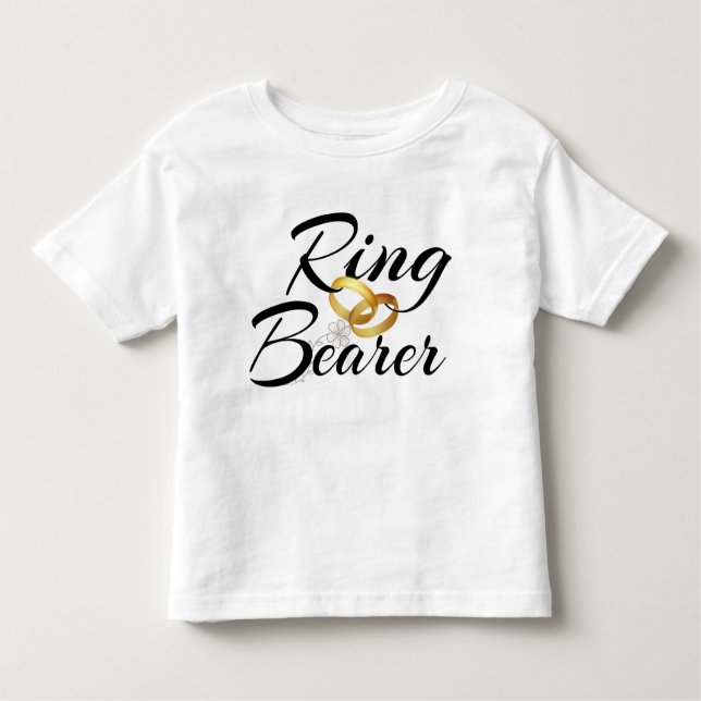 T-shirt Bandas de Casamento do Ring Bearer (Frente)