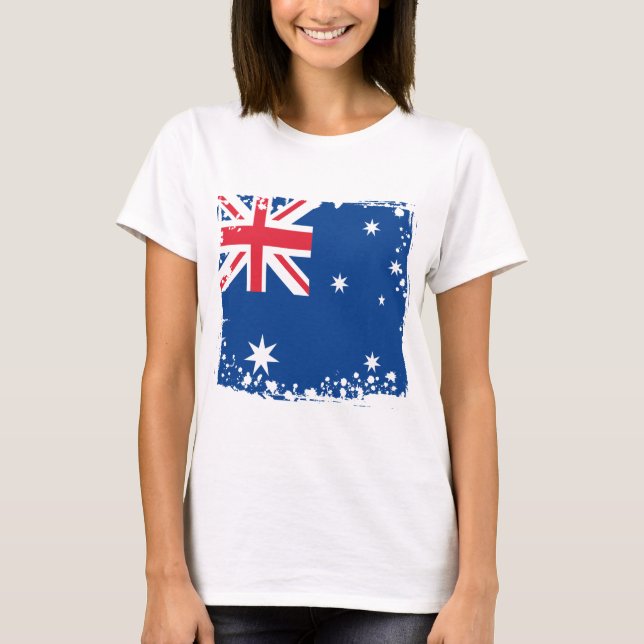T-shirt Bandeira abstrata de Austrália, cores australianas (Frente)