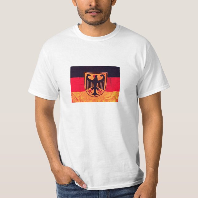 T-shirt Bandeira alemão afligida (Frente)