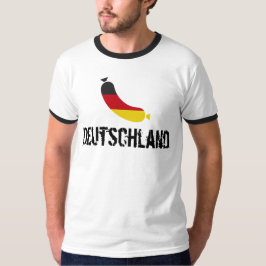 T-shirt Bandeira alemão em uma salsicha, o wurst do
