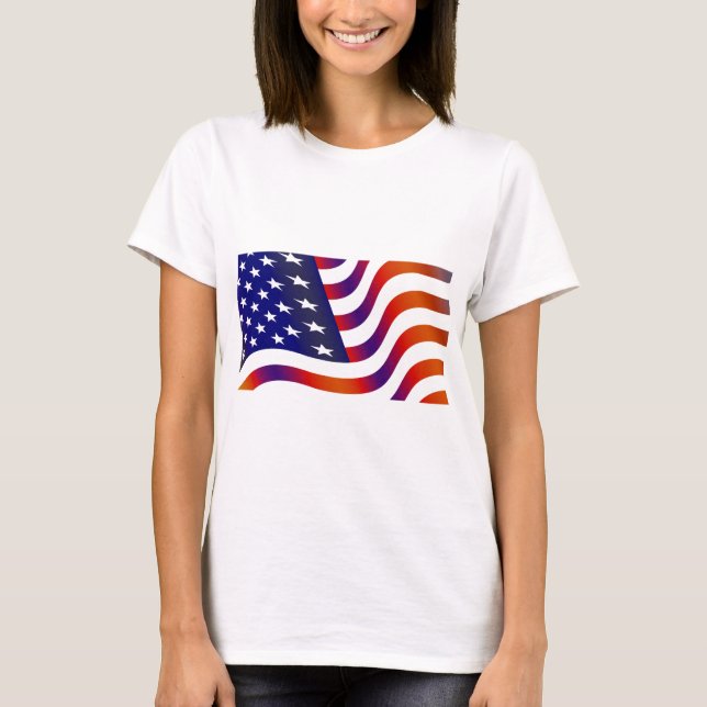 T-shirt Bandeira Americana (Frente)