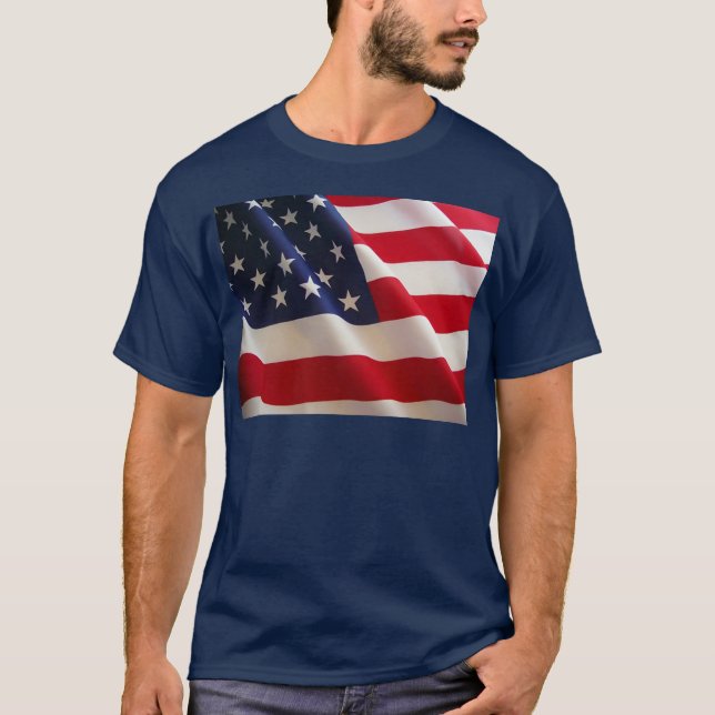 T-shirt Bandeira Americana (Frente)