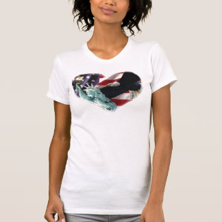 T-shirt Bandeira americana com americano Eagle & senhora