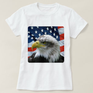 T-shirt Bandeira americana da águia americana