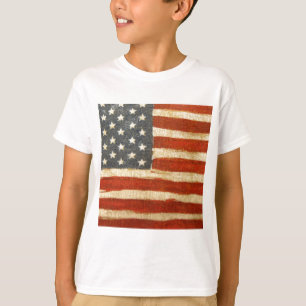T-shirt Bandeira americana da glória velha