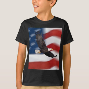 T-shirt Bandeira americana e águia
