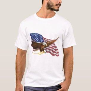 T-shirt Bandeira Americana e Águia