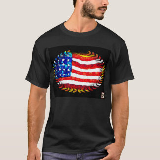 T-shirt bandeira americana oval