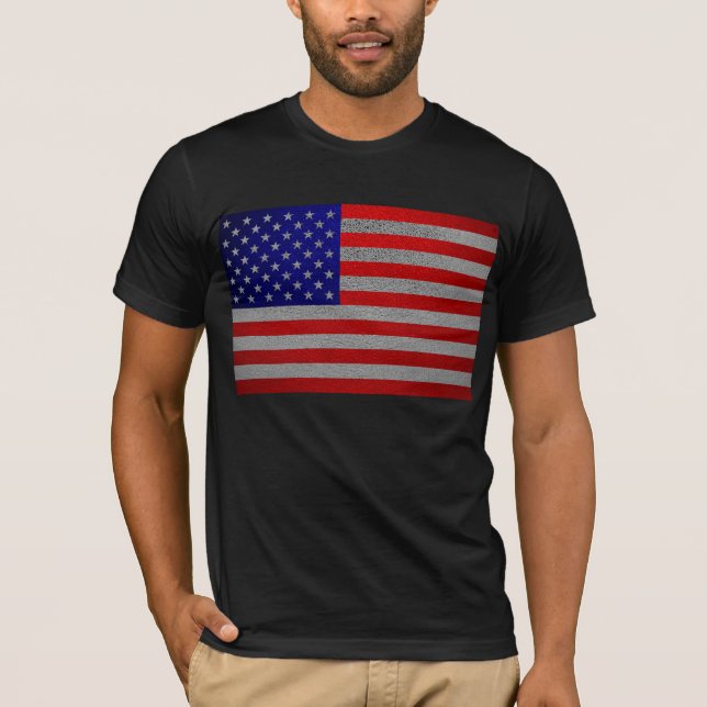 T-shirt Bandeira Americana Vintage (Frente)