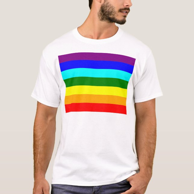 T-shirt Bandeira Arco-íris (Frente)