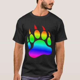 T-shirt Bandeira Arco-Íris Pata de Urso Gradiente GAY BEAR