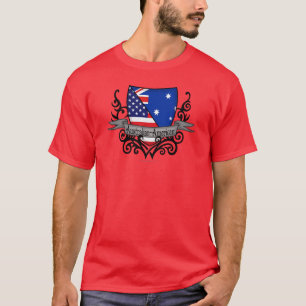 T-shirt Bandeira Australiano-Americana do protetor