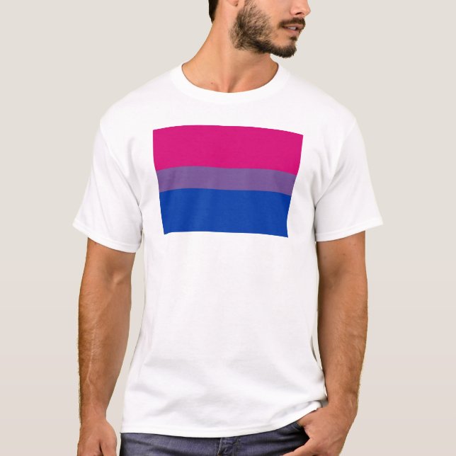 T-shirt Bandeira bissexual básica (Frente)