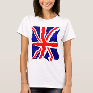 T-shirt Bandeira britânica BRITÂNICA retro do tigre 80s