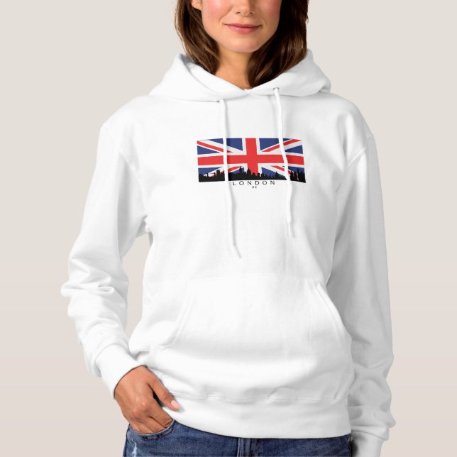 T-shirt Bandeira BRITÂNICA de Ingleses da skyline de (Frente)