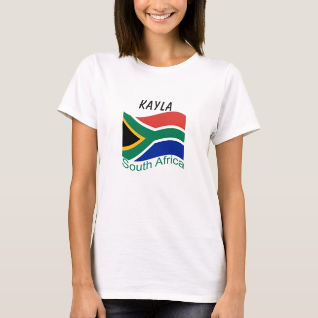 T-Shirt Bandeira da África do Sul (Frente)